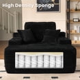 thumbnail image 4 of XIZZI 67" Oversized Chaise Lounge Indoor, No Assembly Required, Upholstered Sleeper Sofa Bed with Cup Holder & Throw Pillows, Plush Fabric, Black, 4 of 10