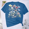 thumbnail image 5 of Aloohaidyvio Graphic T Shirts for Women,Summer Women's Floral Tee Wildflower Graphic T Shirt Spring Flower Casual Loose Top 2024 Crew Neck Short Sleeve Shirts Tees, 5 of 6