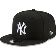 Men's New Era Black New York Yankees Black & White 9FIFTY Snapback Hat - OSFA