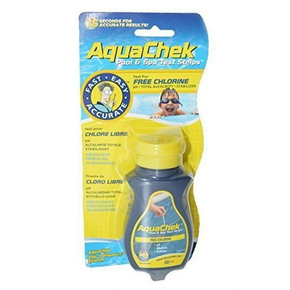 AquaChek 511242A 4-Way Chlorine Test Strips, 50 Strips