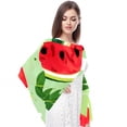 thumbnail image 4 of Watermelon Translucent Chiffon Hair Scarf - Breathable Silk Wrap for Women - 180*73 Size - Lightweight Headband and Fashion Accessory, 4 of 6