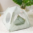 thumbnail image 5 of Comfort Pet Bed All Season Pet Tent All-Season Comfort Pet Tent Foldable Removable Washable Pet Bed for Indoor Outdoor Use Green Color Portable Pet Shelter for Dogs Cats, 5 of 6
