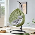 thumbnail image 5 of TesNus Green Egg Swing Chair with Stand, Hanging Wicker Egg Chair with Cushions and Pillow, Indoor Outdoor Lounge Chair for Patio Balcony Bedroom, 5 of 8