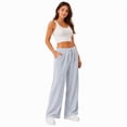 thumbnail image 4 of Wide Leg Corduroy Pants for Women Casual Lounge Drawstring Elastic Waist Work Pants with Pockets, 4 of 7