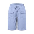 thumbnail image 2 of Womens Short Style with Pockets Casual Shorts for Women Summer Relaxed Fit Five Point Length Lavender Purple S, 2 of 6