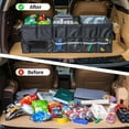 thumbnail image 6 of Car Trunk Organizer and Storage with Separate Compartment for 1 Pair of Shoes Heavy Duty with Lid Removable Leakproof Cooler Bag Collapsible Large Trunk Organizers for SUV Sendan Black, 6 of 8