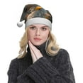 thumbnail image 5 of Fuzoiu Adorable Llama In Flowers Print Santa Hat Christmas Hat for Adults,Santa Hats with Pompom, Unisex Xmas Holiday Hat for Christmas New Year Festive Party Supplies, 5 of 6