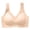Beige, variant on Women Solid Wireless Jelly Bra, Scalloped Neck Breathable Support Daily Underwear