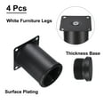 thumbnail image 3 of Patas de Muebles de 3 Pulgadas, Patas Redondas Ajustables para Gabinetes, Extensores de Esquinas para Sofá, Paquete de 4, Negro, 3 of 5