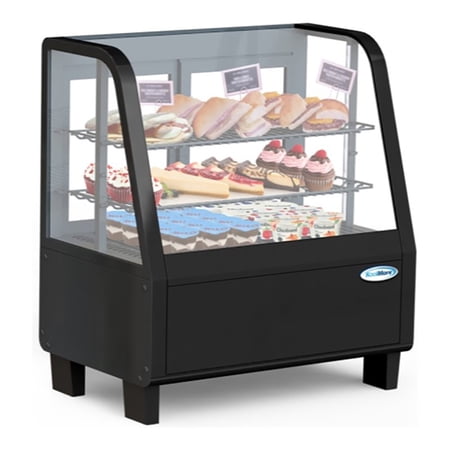 KoolMore Commercial Countertop Refrigerator Display Case Merchandiser with LED Lighting - 3.6 cu. ft, Black (CDC-3C-BK)