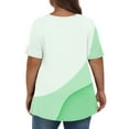 thumbnail image 3 of BSDJILFG Womens Plus Size Tops Summer 2025 Graphic Tees Loose Fit V-Neck Short Sleeve Shirt,Soft Comfortable Lounge Pajama Tops Sleepwear Sizes XL-5XL, 3 of 5
