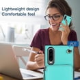 thumbnail image 4 of Funda tipo cartera para Huawei P30 con tarjetero y correa para el hombro para mujer, 4 of 5
