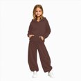 thumbnail image 4 of UAYOTSE Toddler Girls Trendy Winter Pullover Hoodie + Sweatpants 2Pcs Set Cozy Jogger Outfit Size 3-4 Years, 4 of 4