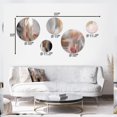thumbnail image 4 of Designart "Captivating Circle in Rose Gold IV" Modern Shapes Transitional Metal Wall Art Set of 5 Piece, 4 of 5