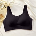 thumbnail image 6 of Womens Wireless T-Shirt Bra, Full Coverage Seamless V-Neck Bras with Adjustable Straps, Light Support Comfort Bra | VerBelle,Black M, 6 of 6