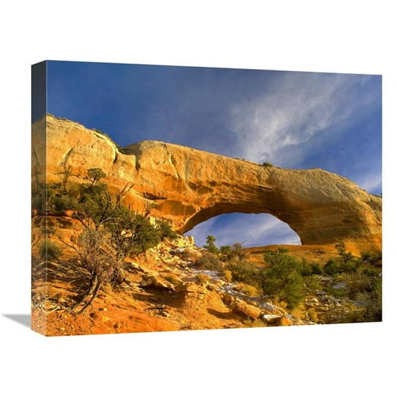 Global Gallery  16 x 20 in. Wilson Arch with A Span of 91 ft. & Height of 46 ft. - Made of Entrada Sandstone - Utah Art Print - Tim Fitzharris