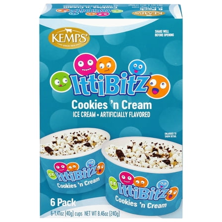 Kemps IttiBitz Cookies N Cream 1.4 oz / 6 Pak