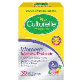 Culturelle Probiotics, Women's Wellness Probiotic, Mixed Fruit, 30 Chewable Tablets