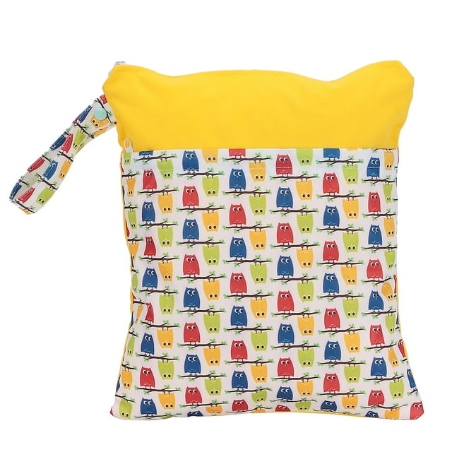 Cartoon Pattern Wet Dry Diaper Bag Cute Portable Nappy Pouch for Travel #2