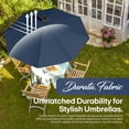 thumbnail image 5 of Above® Solo Classic 106 in Blue Solid Print Octagon Market Patio Umbrellas, Fade Resistant, Solar Powered, LED Lighting, 5 of 9