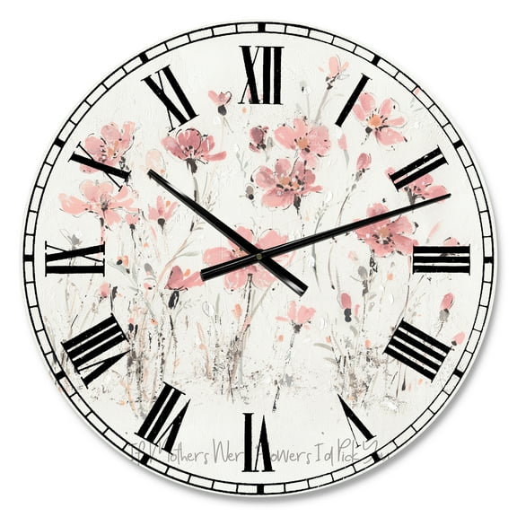 Designart Oversized Off-White Analog Round Modern Traditional Wall Clocks, CLM30778-C23