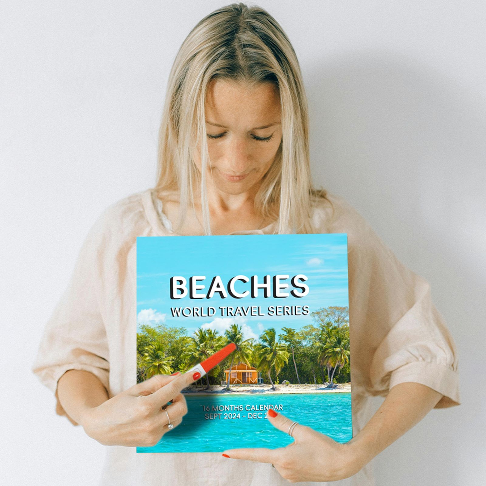 AdXKenry Calendar Planner 2024-2025 2025 Beach : A Year Long 