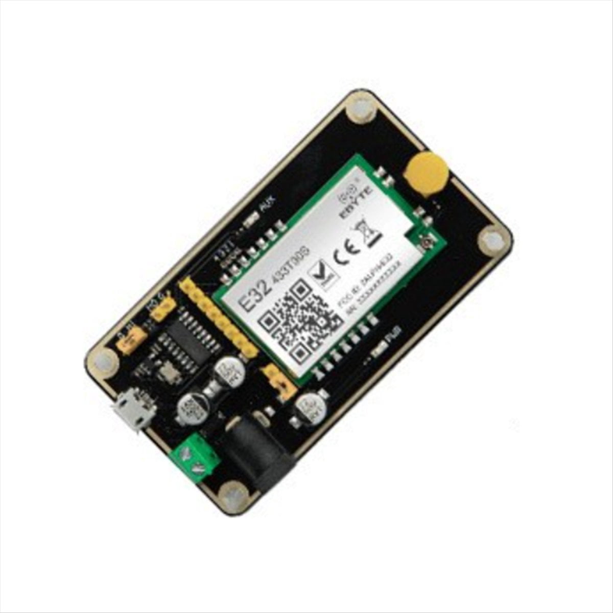 433MHz 3.0dBi LoRa IOT Transmitter Receiver Test Board E32-433TBH-01 with E32-433T30S Module Antenna USB Cable,1 * module 1 * antenna 1 * data cable,Black