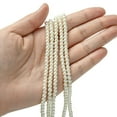 thumbnail image 4 of 50strands Eco-Friendly Dyed Glass Pearl Round Beads Strands Grade A Cotton Cord Threaded White 4~4.5mm Hole: 0.7~1.1mm about 104pcs/strand 15 inch White, 4 of 4