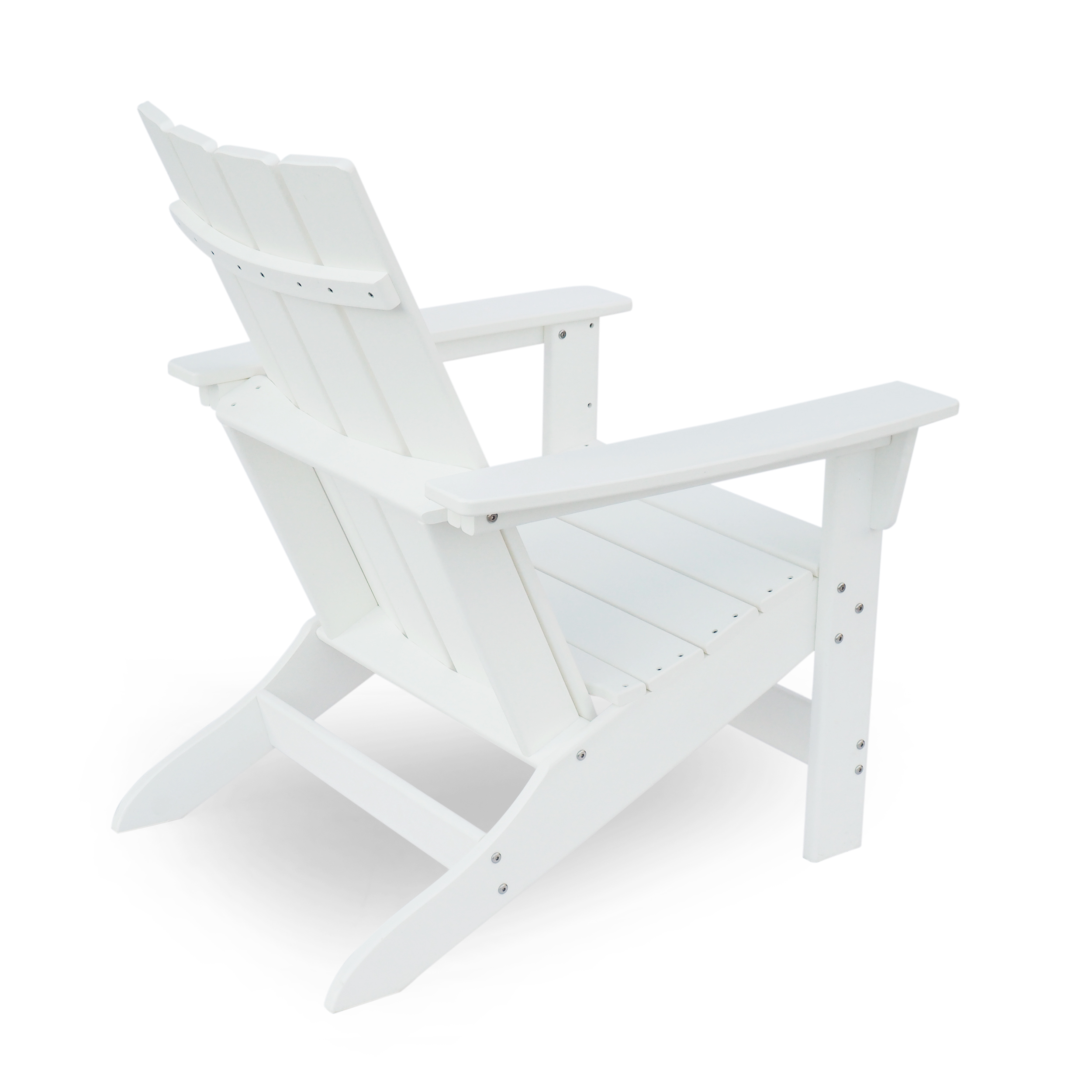 Panagiota Outdoor Contemporary Adirondack Chair, Set of 2, White - image 4 of 12