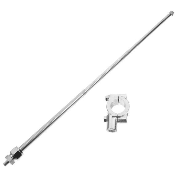 YUNLIGHTS Cylindrical Flagpole Silver Aluminum Alloy 1 Pair Motorcycle Versatile 120.00X3.50X2.00CM