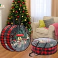 thumbnail image 3 of LCXmlly Artificial Wreath Storage Bag Plaid Pattern Christmas Wreath Storage Container with Clear Window for Home Holiday Organization, 3 of 8