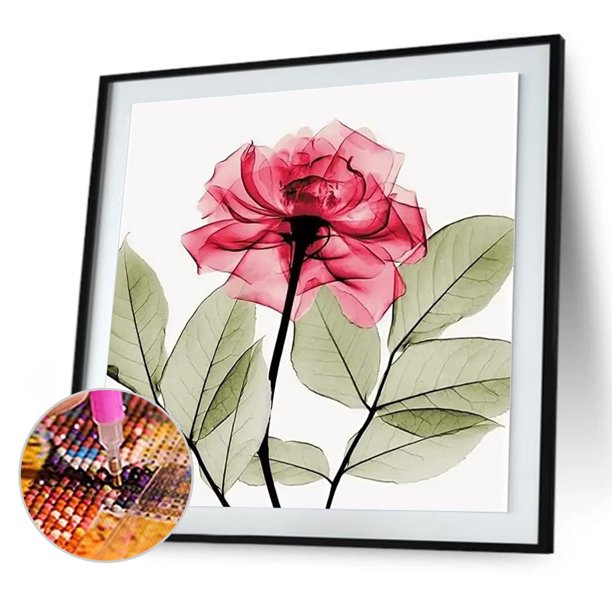 Cuadros Decorativos Pintura de diamantes 5Dflores finastaladro redondo completoimagen de mosaico DIYdecoración del hogar Ehuebsd embutido en tela