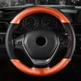 thumbnail image 2 of BUYISI Upgrade Your Car Interior with Microfibre Leather Steering Wheel Cover Orange, 2 of 5