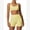 Yellow, variant on IDOPIP Women's 2 Piece Yoga Sets with Seamless Sports Bra and High Waist Shorts for Workout & Gym S Yellow