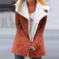 thumbnail image 2 of Winter Warm Zip Up Caots for Womens Fashion Plus Size Composite Plush Button Lapels Jacket Outwear Coat, 2 of 6
