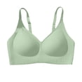 thumbnail image 3 of Gkeoshab Bras for Women Women's High Support Wireless Bra Comfort Bralette Breathable Light green XL, 3 of 4
