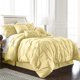 thumbnail image 5 of Juego de edredón de 7 piezas con pliegues para dormitorio, hogar, residencia universitaria, apartamento, tamaño King, color amarillo, 5 of 5