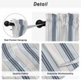 thumbnail image 5 of Blue Beige Kitchen Curtains, Modern Abstract Gradient Vertical Stripes Light Filtering Window Curtain Panels, 2Pcs Rod Pocket Window Treatments Set for RV Dining Room Study Room 42x45 Inches, 5 of 9