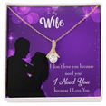 thumbnail image 2 of To My Wife  Because I Love You Alluring Ribbon Necklace Message Card, 2 of 20