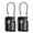 Black, variant on Fosmon TSA Approved Cable Luggage Locks, (2 Pack) Re-settable Easy to Read 3 Digit Combination with Alloy Body and Release Button for Travel Bag, Suit Case & Luggage - Black