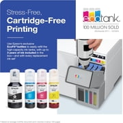 Epson EcoTank ET-3950 Wireless All-in-One Color Supertank Printer, 18 PPM, Auto Document Feeder, Print | Copy | Scan - White (Sold without manufacturer )