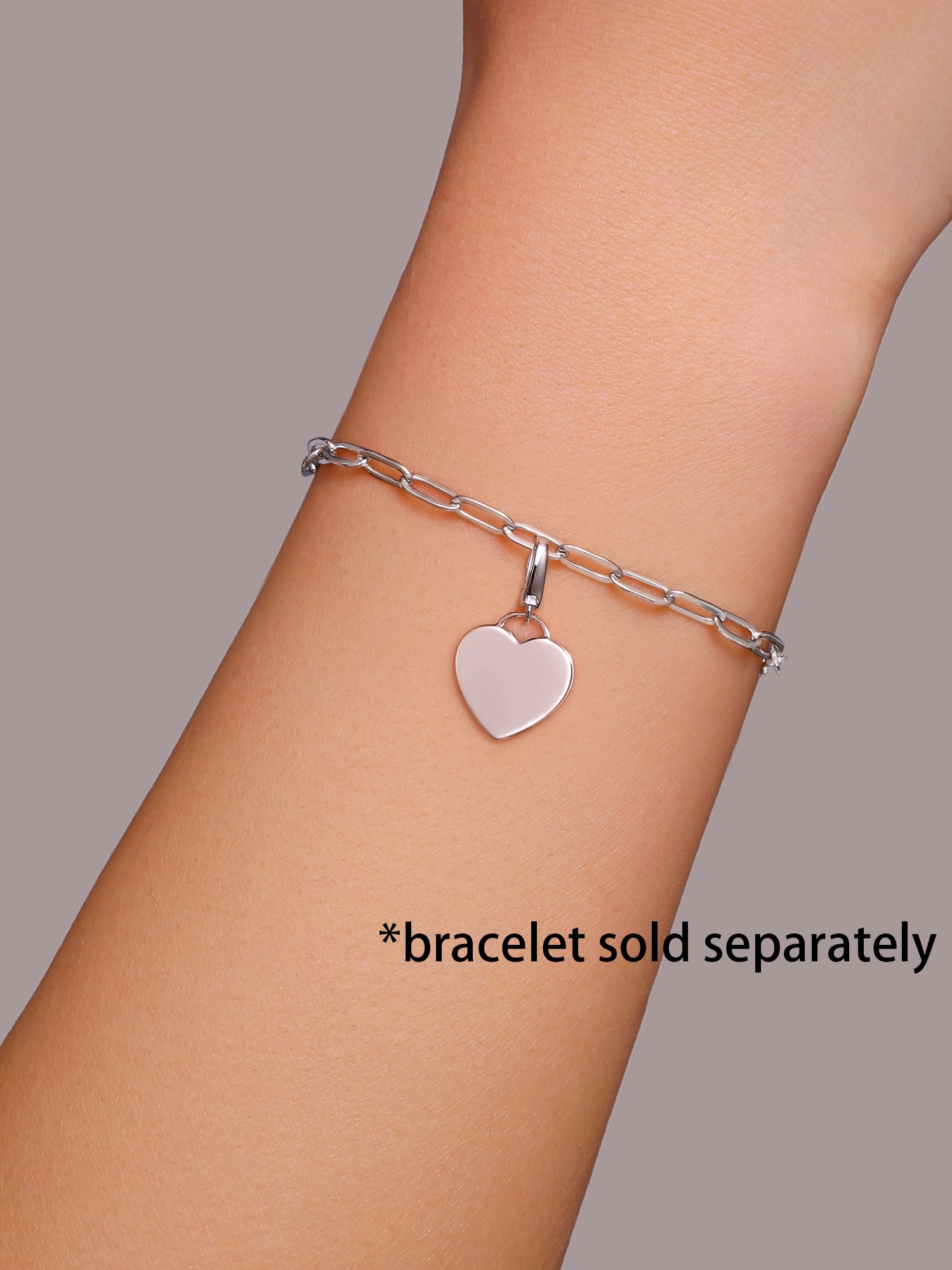 Brilliance Fine Jewelry Heart Charm in Sterling Silver