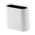 thumbnail image 2 of Esquirla Slim Trash Can Dustbin Garbage Can Rubbish Bin Waste Basket Simple Wastebasket Narrow Garbage Bin for Bedroom Kitchen Toilet White, 2 of 8