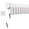 thumbnail image 3 of Awntech 16' x 10' Full Cassette Manual Patio Retractable Awning, Gray/White Stripe, 3 of 7