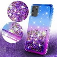 thumbnail image 3 of For Samsung Galaxy Note 20 Ultra Case w/[Temper Glass] Cute Glitter Liquid Quicksand Floating Sparkle Bling Girls Women - Purple/Blue, 3 of 5