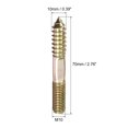 thumbnail image 2 of Colgador Pernos Unique Bargains M10x70mm 12uds Doble Cabeza Rosca Pasador Tornillos para Madera, 2 of 5