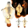 thumbnail image 2 of Swirling Ghost Pumpkin Yard Lamp,LED Light Outdoor Halloween Decoration,51.18 inch,Warm Led Glow Design,Outdoor Halloween Decorations for Porch Yard Garden Lawn Displays, 2 of 8