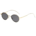 thumbnail image 2 of de montura Vintage para mujer, de sol para viajes al aire libre, Retro Lente gris marco dorado Zulema Gafas de sol ovaladas para mujer, 2 of 8