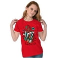thumbnail image 4 of Wild and Free Bald Eagle Rose Tattoo Womens Slim Fit Graphic Tee Brisco Brands S, 4 of 5