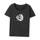 thumbnail image 3 of Camiseta de mujer verano casual streetwear activewear camiseta básica para viajar trabajo Gris, 3 of 7